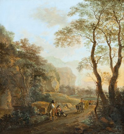Un carro di buoi nel paesaggio da Jan Dirksz Both